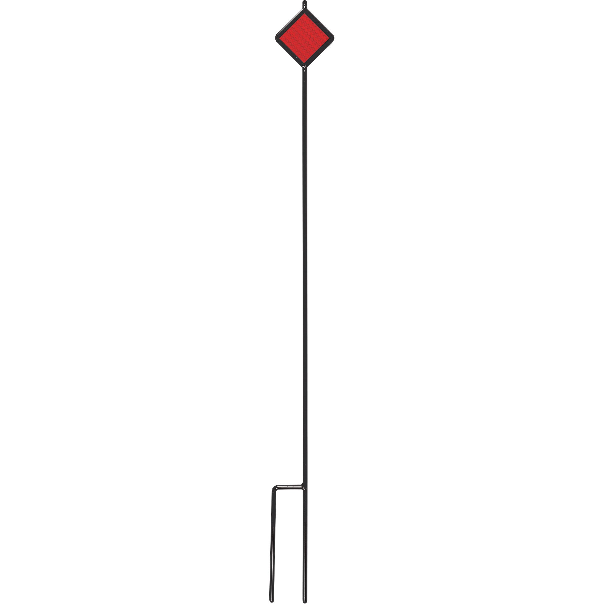 Lifesafe 4-Ft. Black Steel Driveway Marker — Red Reflector
